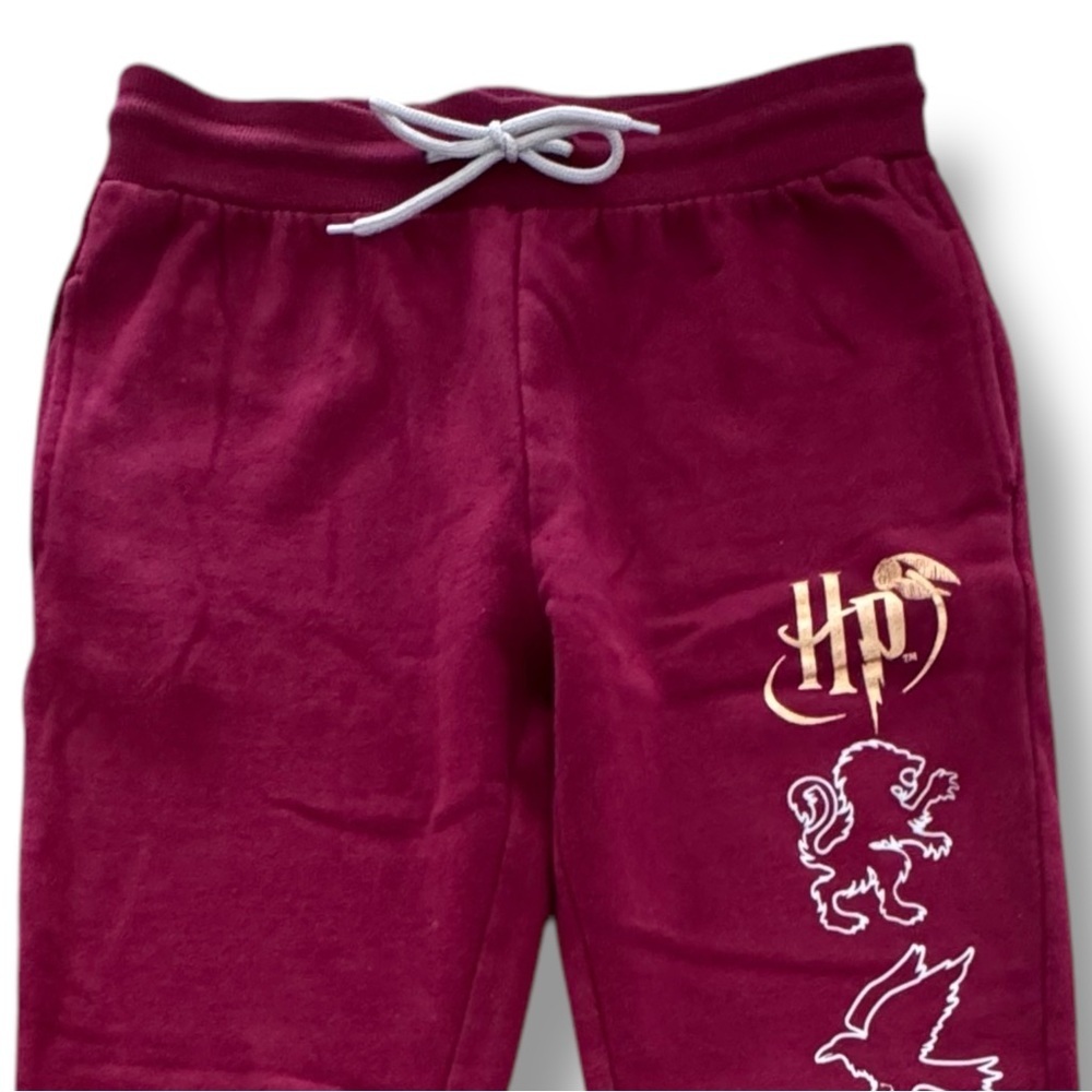 Harry Potter Women’s Size M Maroon Elastic w/Drawstring & Pockets Joggers - Picture 2 of 4